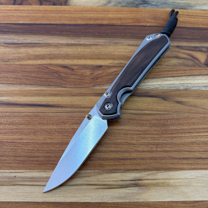 Chris Reeve Small Sebenza 31 3" Folding Knife w/ Titanium Handle & Macassar Ebony Inlay