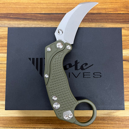 Reate EXO-K 3" Stonewash Green Gravity Karambit w/ Trainer Knife