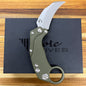 Reate EXO-K 3" Stonewash Green Gravity Karambit w/ Trainer Knife