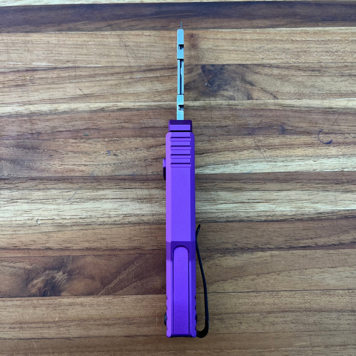 Reate Exo-U Gravity 2.5" Utility Knife w/ Purple Speedhole Handle