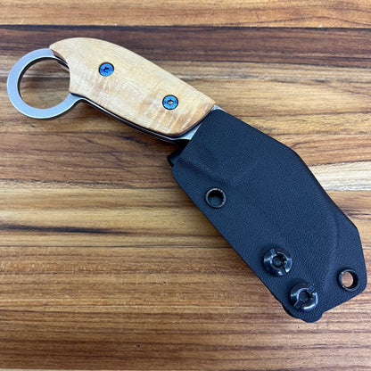 Meglio Blade Show Semi-Custom 2" MagnaCut Karambit w/ Yellow Primavera Handle & Kydex Sheath