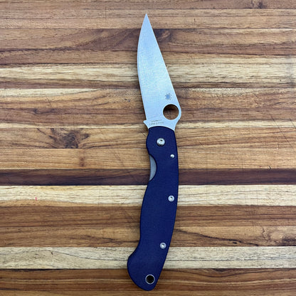 Spyderco Military S110V Blue G10 Folder