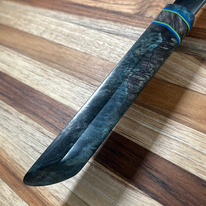 Baldwin Blades 10" Gyuto in 1095 and Turquoise Maple