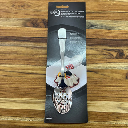Mercer Tool 8" Satin Perforated Bowl Plating Spoon