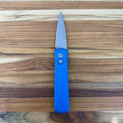 Pro-Tech Godson 3.15" Auto w/ Blue Aluminum Handle