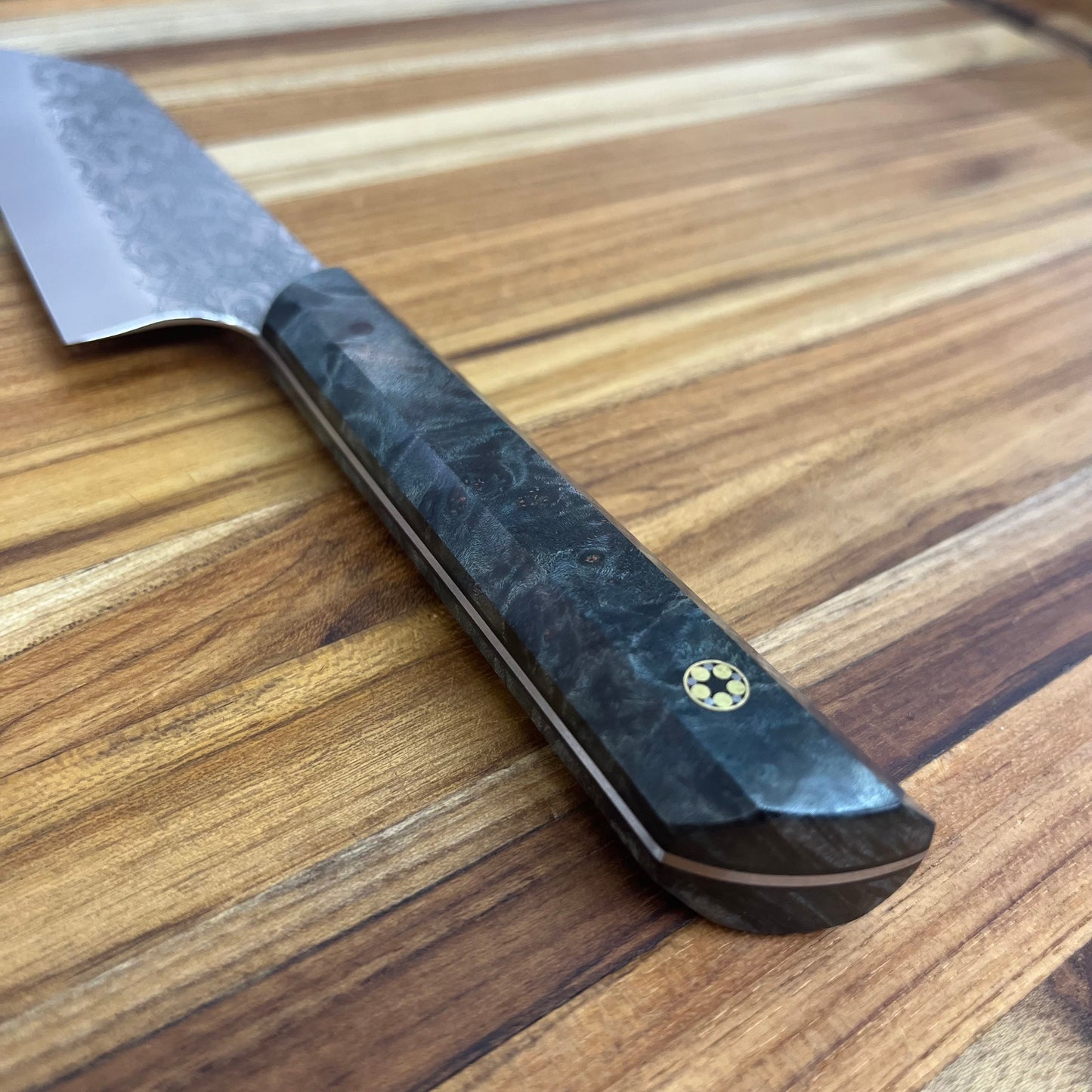 Running Man Forge Semi-Custom 120mm (4.75") Funayuki w/ Laser Engraving & Green Maple Handle