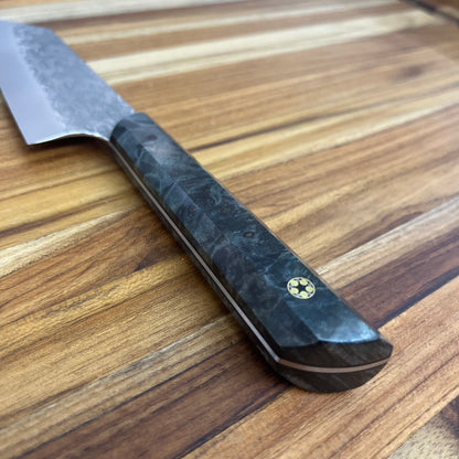 Running Man Forge Semi-Custom 120mm (4.75") Funayuki w/ Laser Engraving & Green Maple Handle