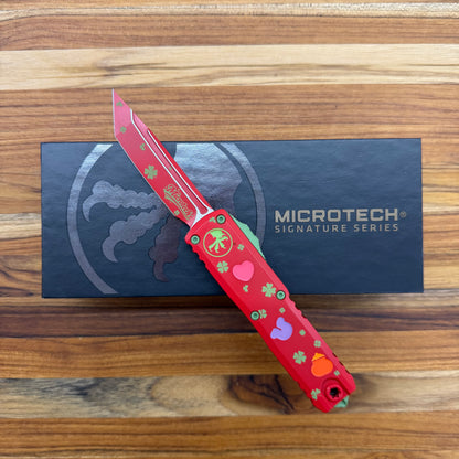 Microtech Signature Series UTX-85 GEN IV T/E 3.11" OTF Auto w/ St. Patrick's Day Handle