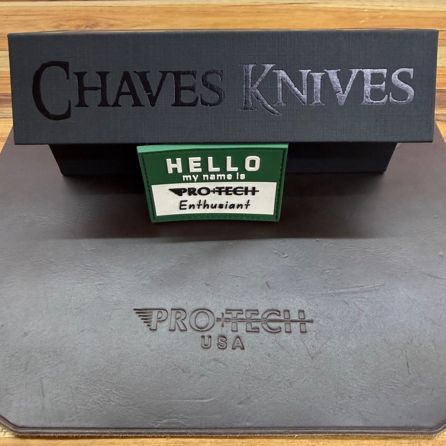 Pro-Tech Blade Show Chavez Redencion 3.25" Auto w/ Copper Rose PVD Blade & Black Tread Textured Aluminum Handle