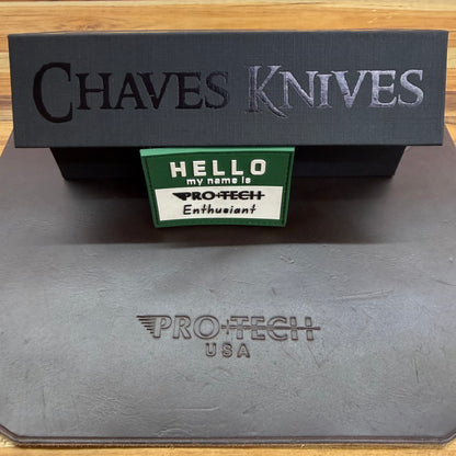Pro-Tech Blade Show Chavez Redencion 3.25" Auto w/ Copper Rose PVD Blade & Black Tread Textured Aluminum Handle