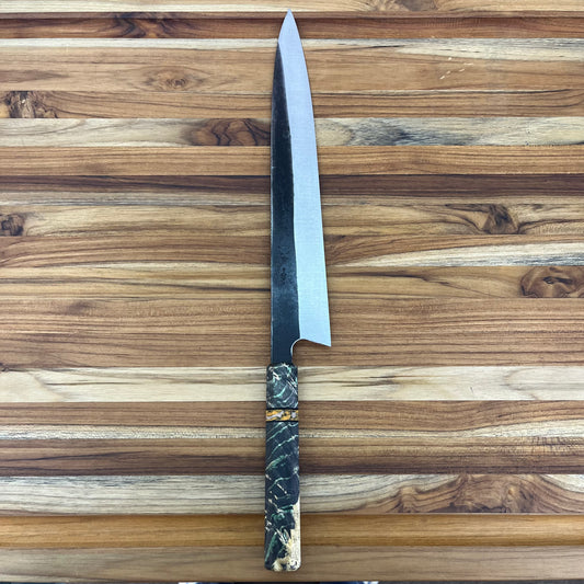 Burningsword Ironworks 300mm (12") Sujihiki w/ Maple Burl Handle