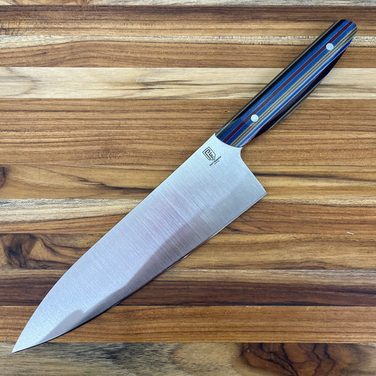 Patterson Forge Semi-Custom 200mm (8") Chef's Knife w/ Navajo Blanket G-Carta Handle