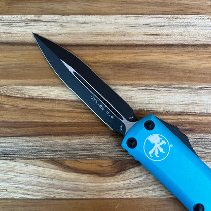 Microtech UTX-85 3" OTF Knife w/ Turquoise Aluminum Handle