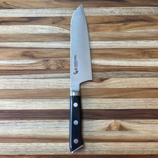 Mcusta Zanmai Classic Damascus Pakka 180mm (7") Santoku