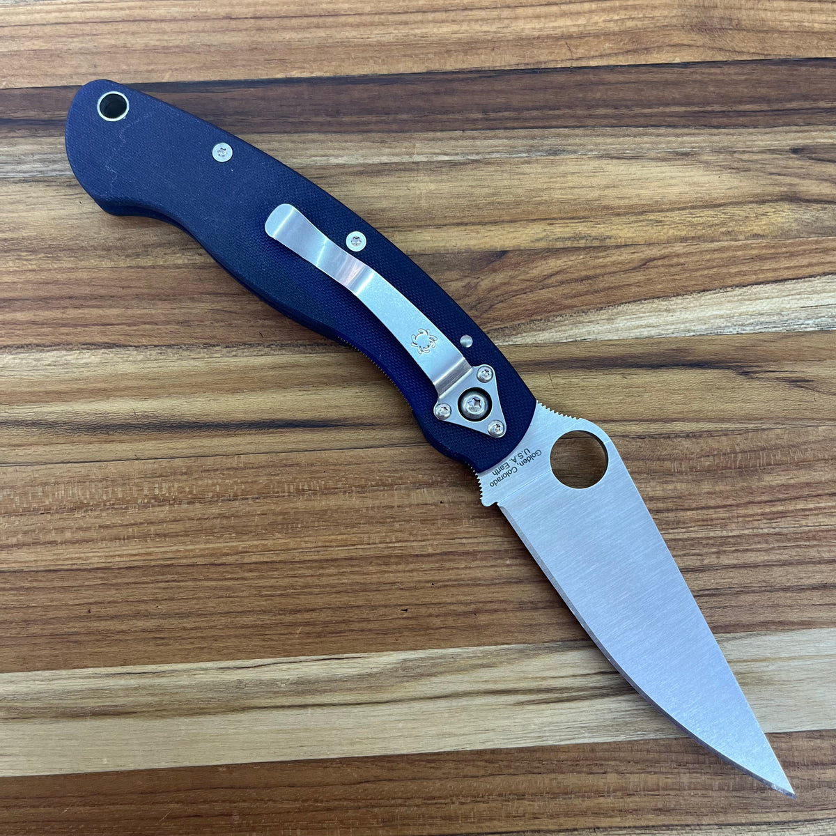 Spyderco Military S110V Blue G10 Folder