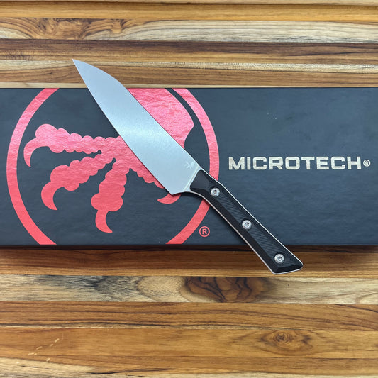 Microtech Culinary 6" Utility Knife w/ Black G10 Handle
