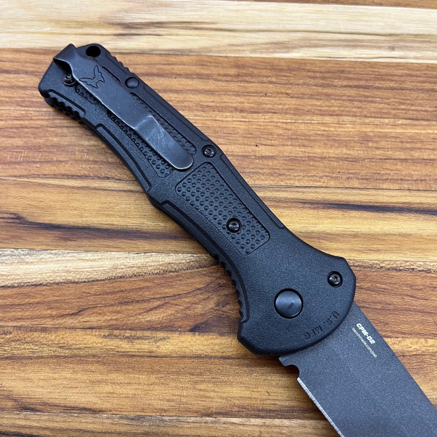 Benchmade Claymore 3.5" Auto w/ Textured Black Grivory Handle