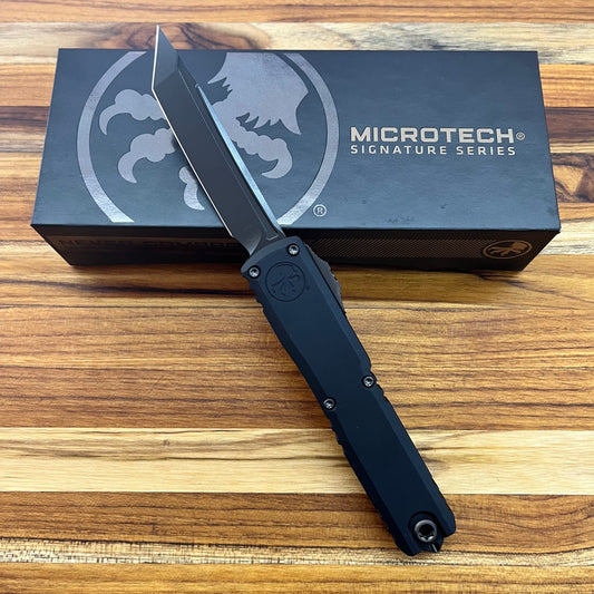 Microtech Ultratech Gen III ZBP T/E 3.5" Shadow DLC OTF w/ Black Aluminum Handle