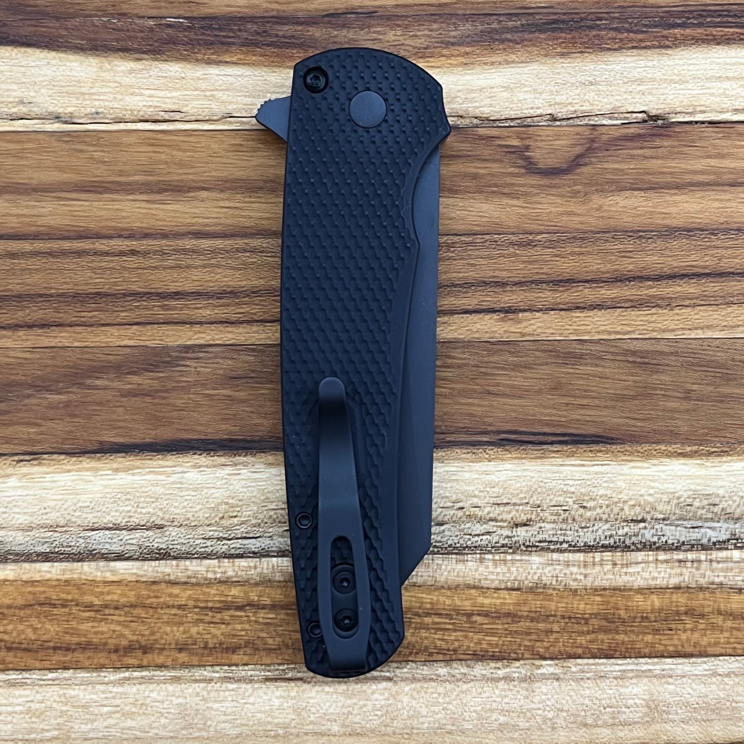 Pro-Tech Malibu 3.25" Flipper w/ DLC Blade and Textured Black Handle