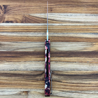 Pro-Tech Godfather 4" Auto w/ Crimson Tiger Camo Aluminum Handle & Pearl Button