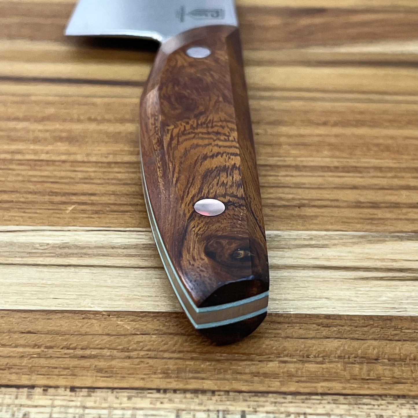Patterson Forge Semi-Custom 120mm (4.75") Petty w/ Ironwood Handle & Tiffany Blue Liner