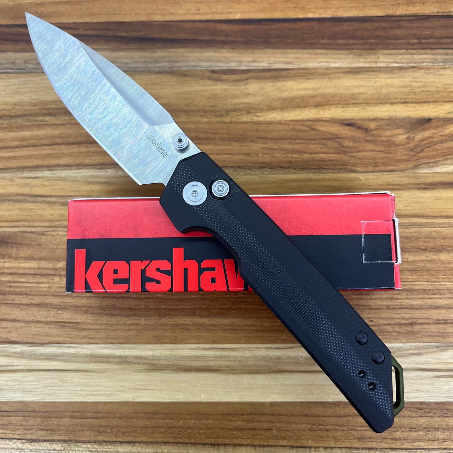 Kershaw Iridium Button Lock 3.5" Folding Knife w/ Black G10 Handle