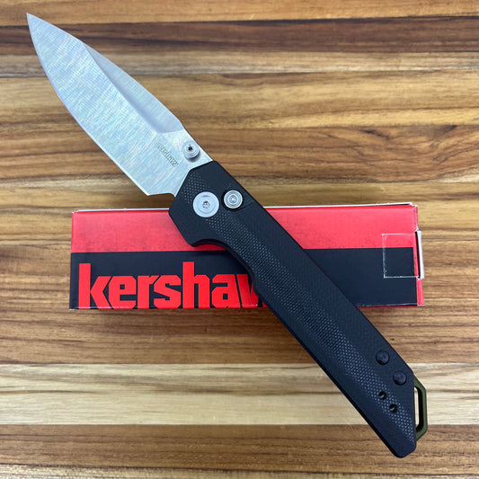 Kershaw Iridium Button Lock 3.5" Folding Knife w/ Black G10 Handle