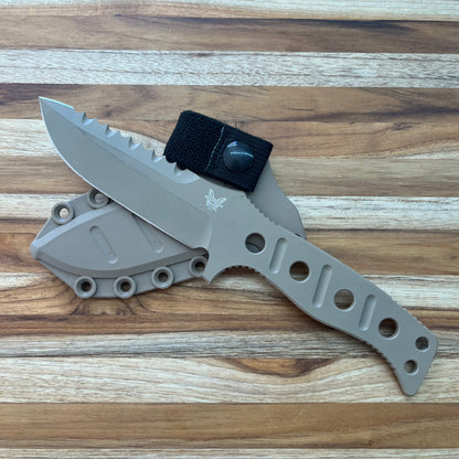 *DISCONTINUED* Benchmade Fixed Adamas 4" Fixed Blade w/ Serrated Spine & Sheath