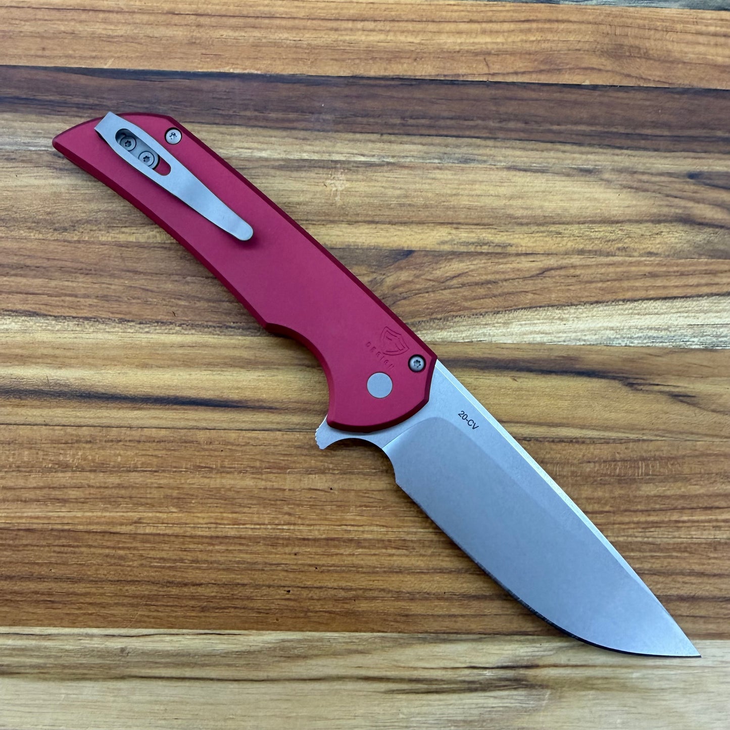 Pro-Tech Mordax 3.5" Flipping Knife w/ Red Aluminum Handle