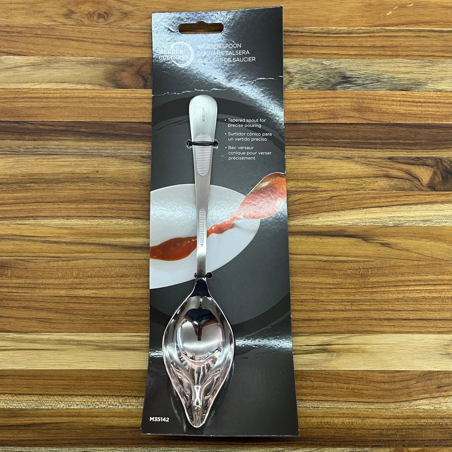 Mercer Tool 8.5" Satin Saucier Spoon w/ Spout