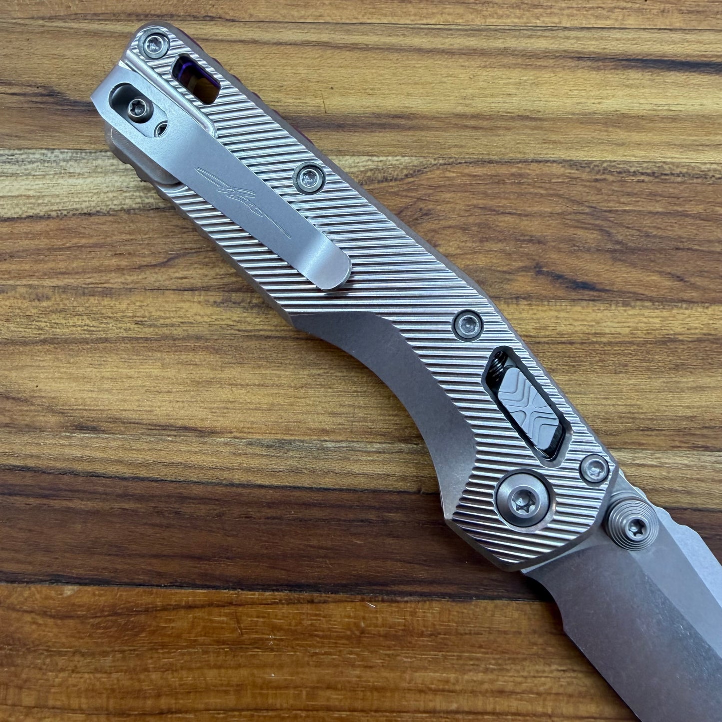 Microtech Marfione Select MSI Mini 3" Folding Knife w/ Fluted Titanium Handle