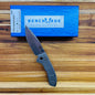 Benchmade Mini Narrows 3" Folding Knife w/ Gray Titanium Handle & Sapphire Blue Hardware