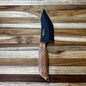 Meglio Semi-Custom T-Series 4" DLC Outdoor Kitchen Knife w/ Sheath & Maple Burl Handle