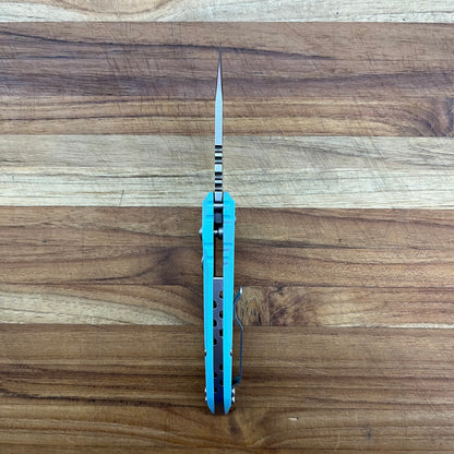 Hogue X1-MicroFlip 2.75" Flipping Knife w/ Aquamarine Aluminum Handle