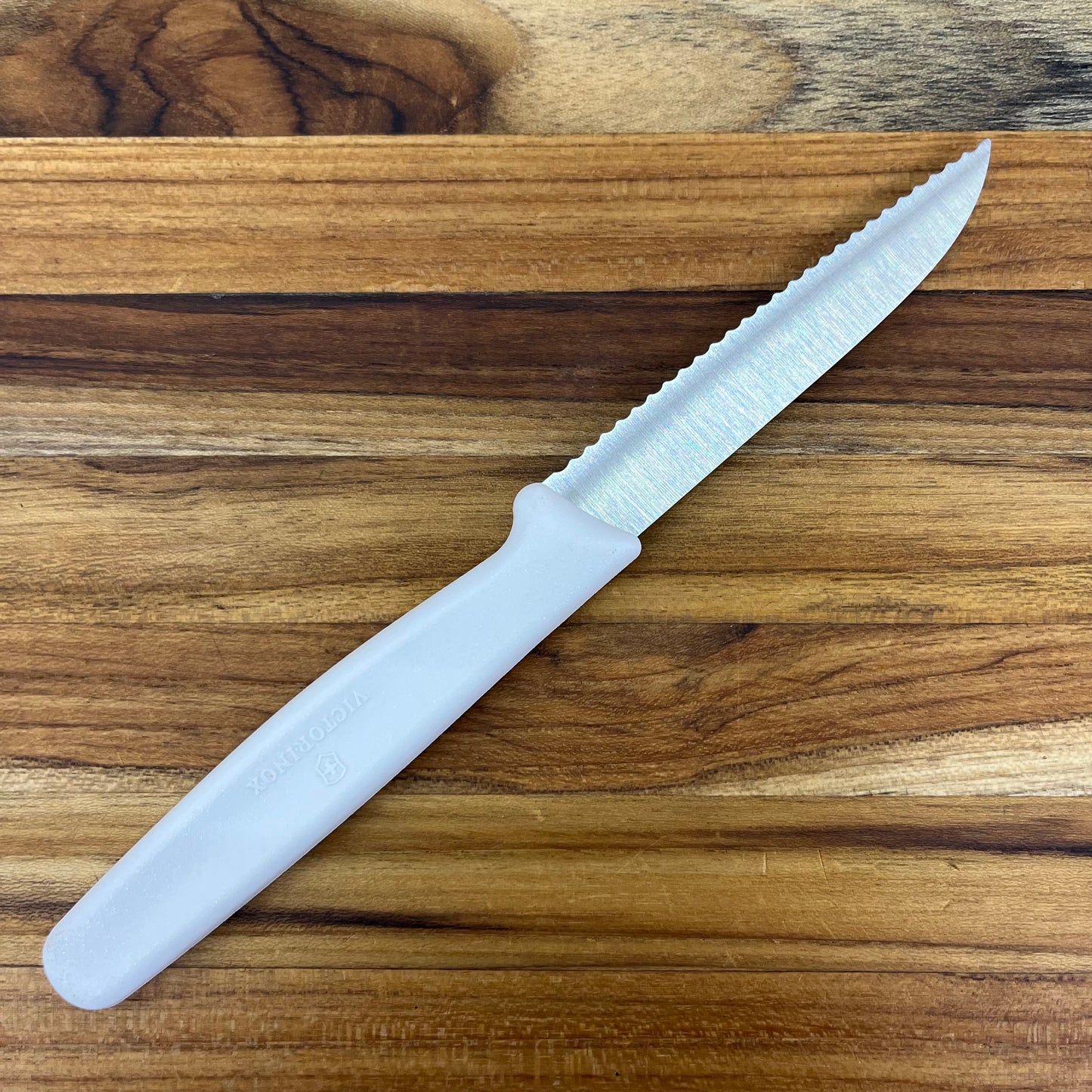 *DISCONTINUED* Victorinox Swiss Classic 3.25" Serrated Sheep's Foot w/ Large White Handle
