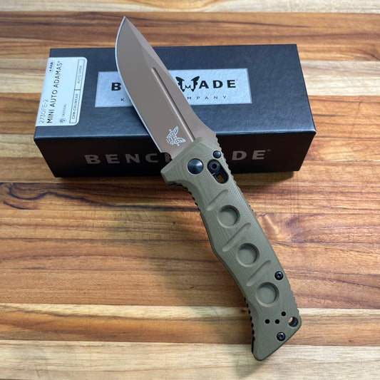 Benchmade Mini Adamas 3.25" Auto w/ OD Green G10 Handle