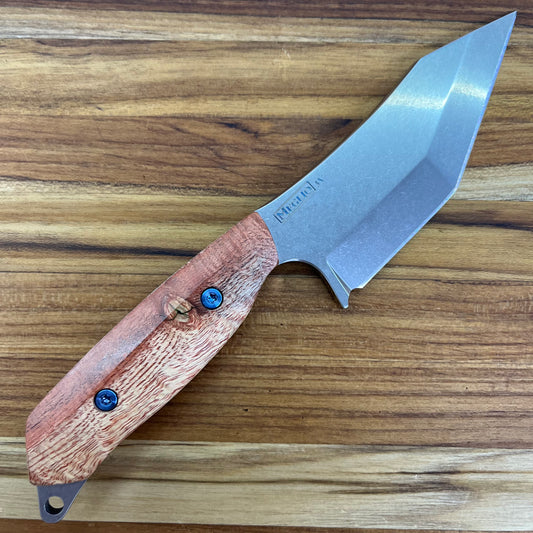 Meglio Blade Show Semi-Custom H-Series 4" Outdoor Kitchen Knife w/ Orange Primavera Handle