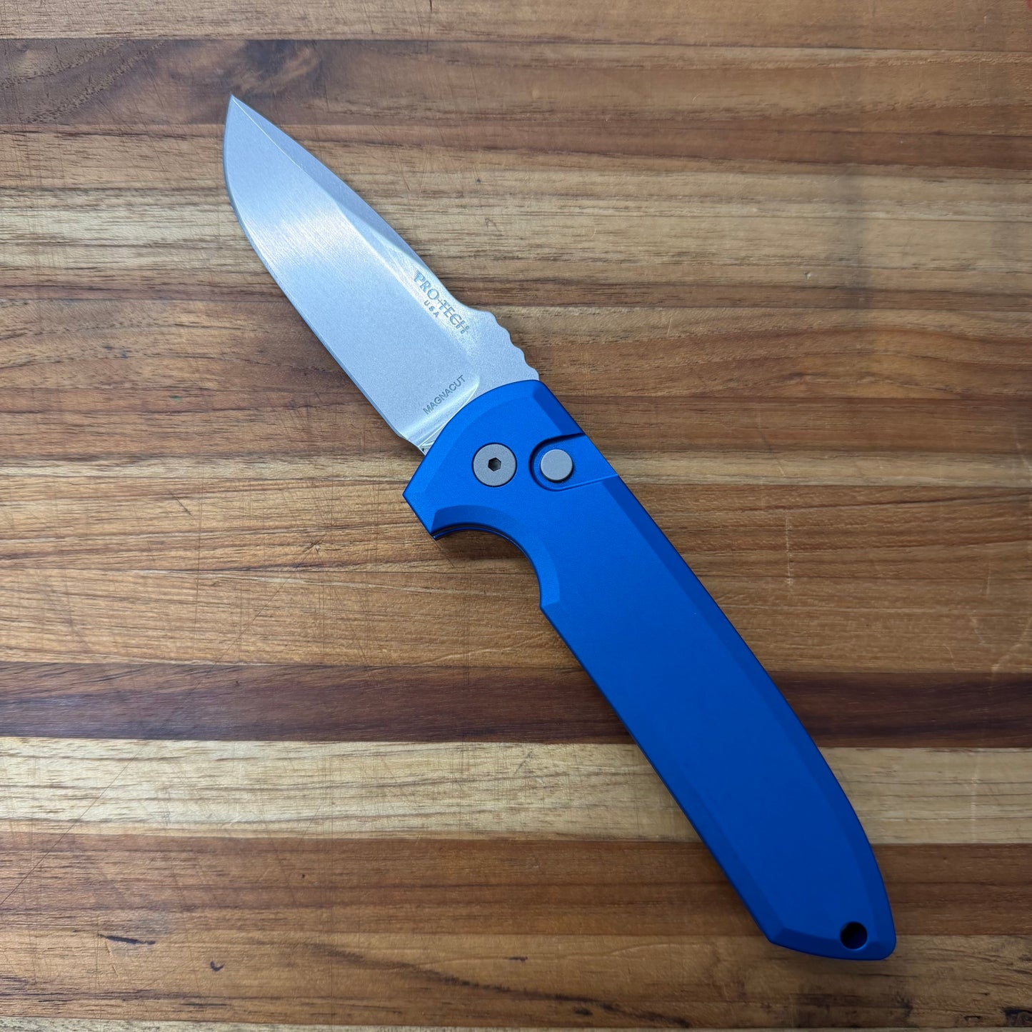 Pro-Tech Rockeye 3.25" Auto w/ Blue Aluminum Handle