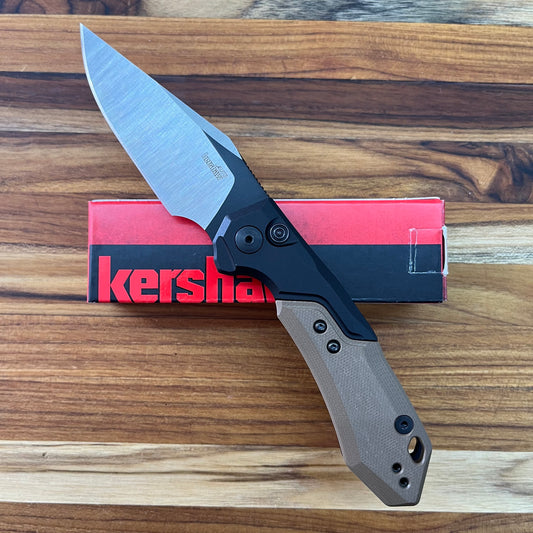 Kershaw Launch 19 3.5" Auto w/ Black Aluminum & Earth Brown G10 Handle
