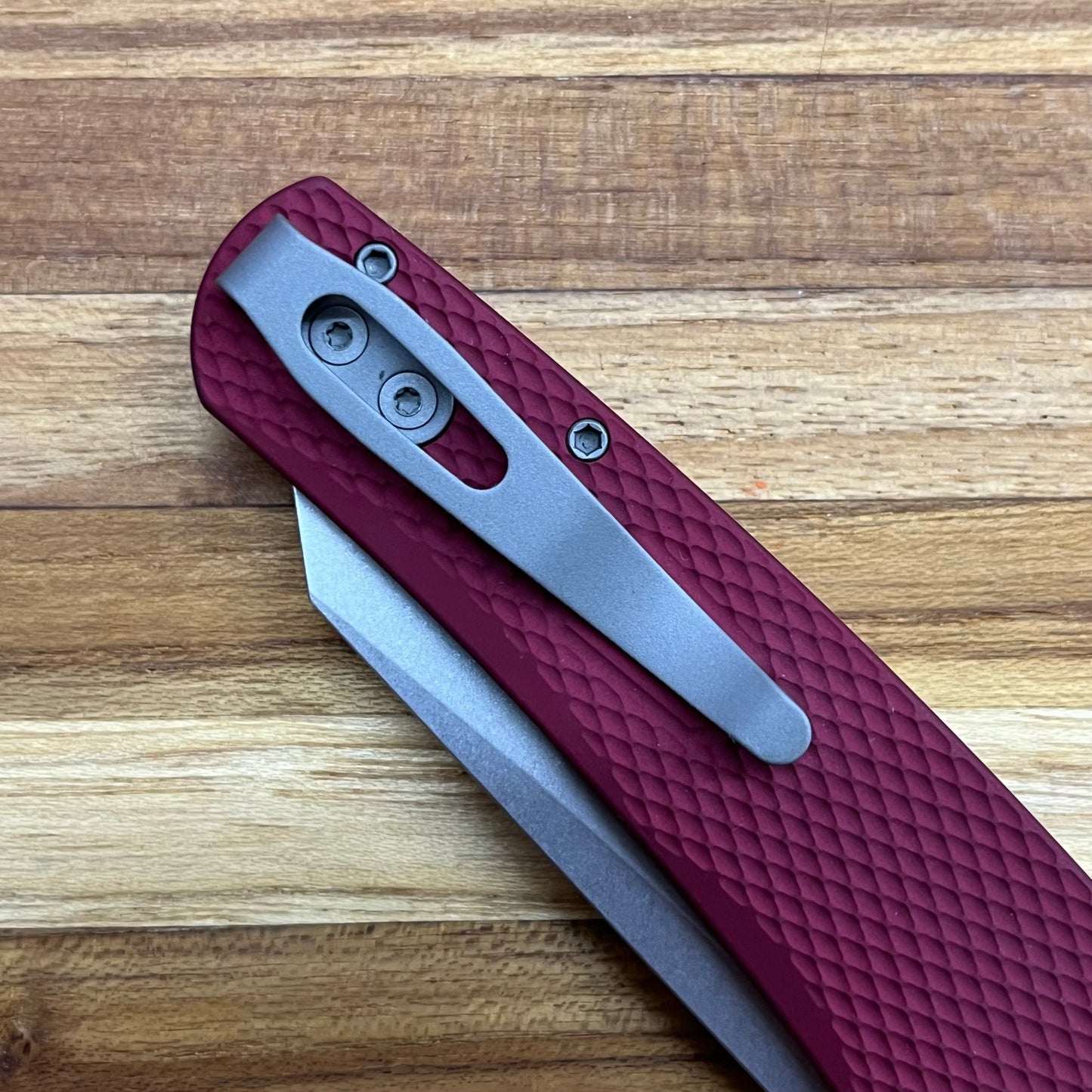 Pro-Tech Malibu 3.25" Flipper w/ Red Textured Handle