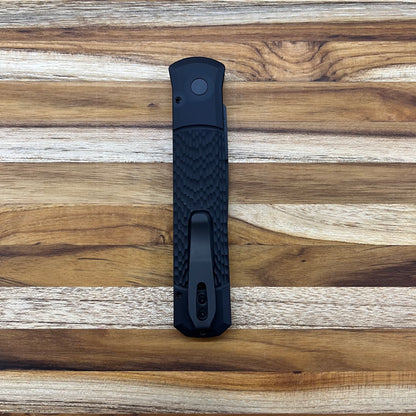 Pro-Tech Godfather SWAT 4" All Black Auto w/ Jigged Aluminum Handle