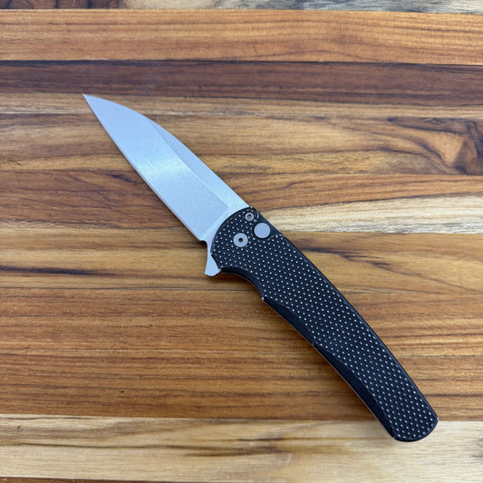Pro-Tech Malibu 3.25" Flipping Knife w/ Black Textured Battleworn Handle