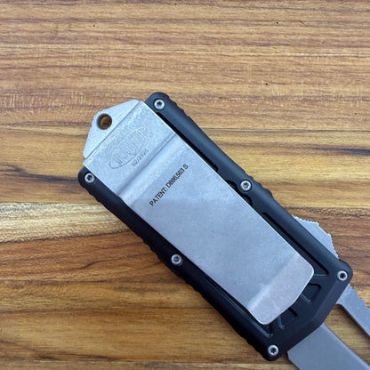 Microtech Exocet T/E 2" OTF w/ Black Aluminum Handle & Money Clip