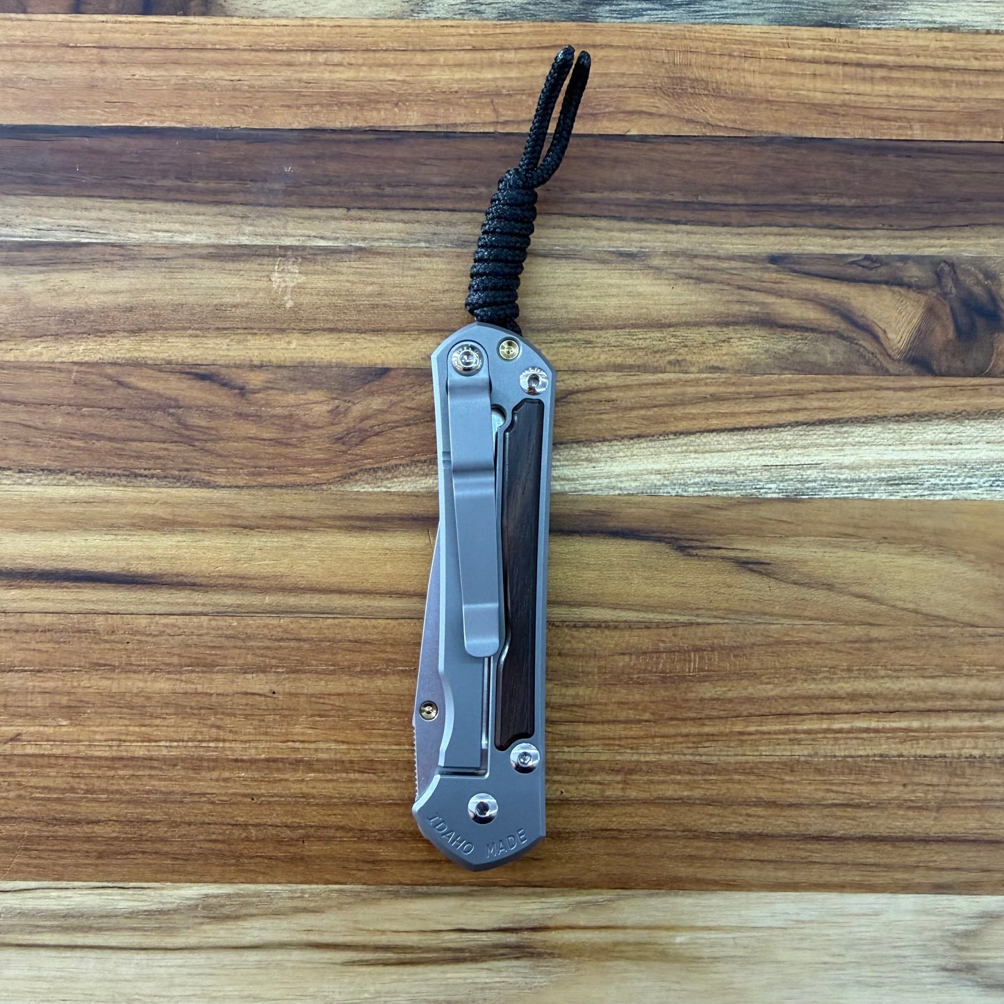Chris Reeve Small Sebenza 31 3" Folding Knife w/ Titanium Handle & Macassar Ebony Inlay