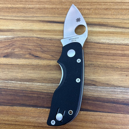 Spyderco Chicago 2" Folding Knife w/ Black G10 Handle