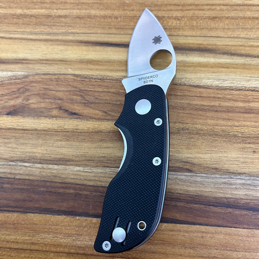 Spyderco Chicago 2" Folding Knife w/ Black G10 Handle