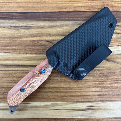Meglio Blade Show Semi-Custom H-Series 4" Outdoor Kitchen Knife w/ Orange Primavera Handle