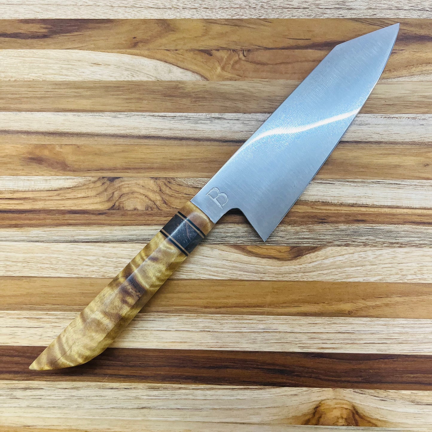 Baldwin Blades 6.5" Bunka in 52100 and Yellow Maple