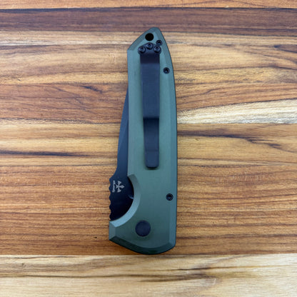 Pro-Tech Les George Rockeye 3.5" Auto w/ Black DLC Blade & Green Aluminum Handle
