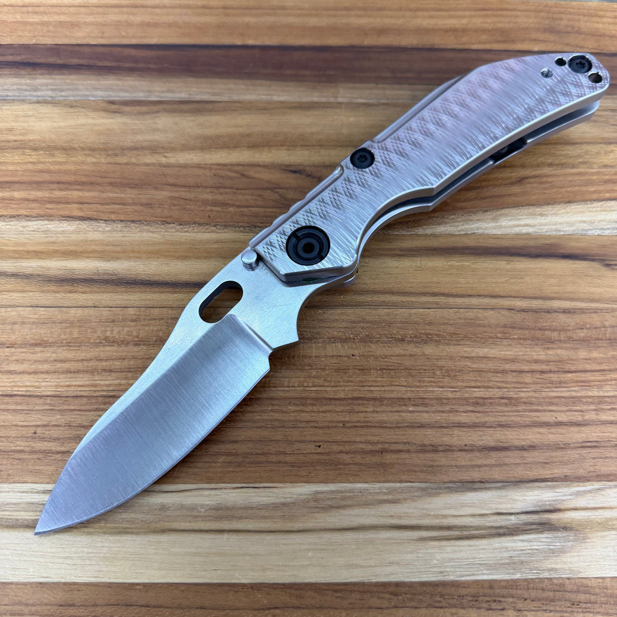Dwyer Custom Goods BBNM 2.75" Folding Knife w/ Milled White Titanium Handle